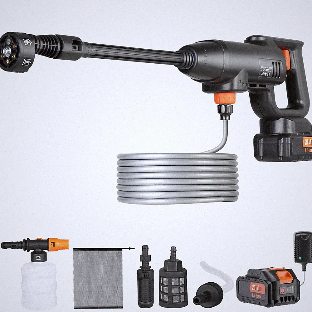 Uimoso Cordless Electric High Pressure Washer Gun 580PSI 1.1 GPM Power Cleaner