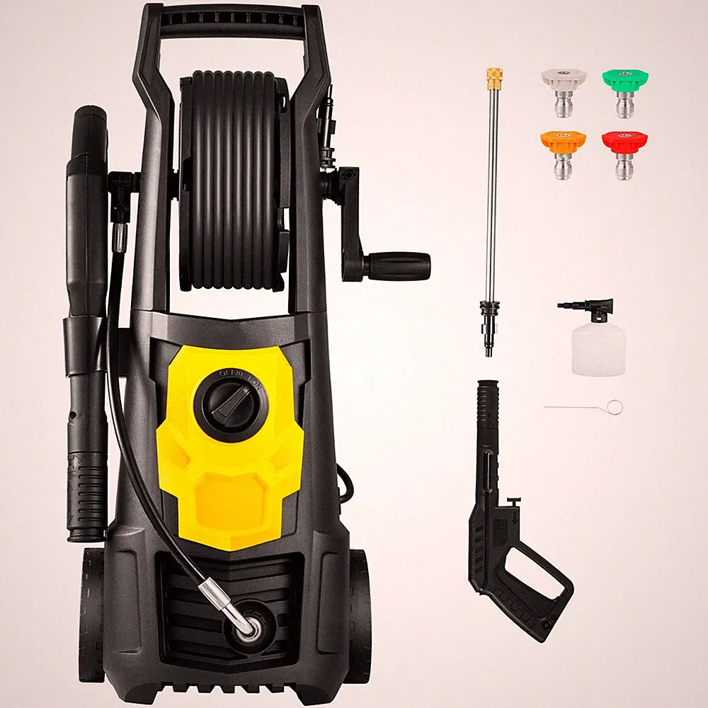 Uimoso Electric High Pressure Washer 2000PSI 1.76GPM with Hose Reel for cleaning