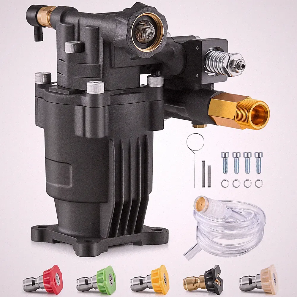 Uimoso Pressure Washer Pump 3/4" Shaft Horizontal 3500 PSI 2.5GPM with 5 Nozzles