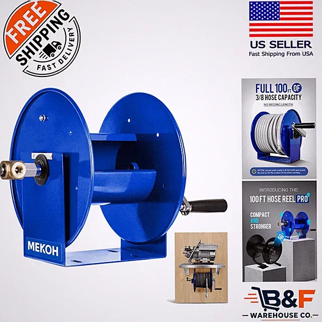 Ultimate 200FTx1/4” Pressure Washer Hose Reel - Heavy-Duty Performance
