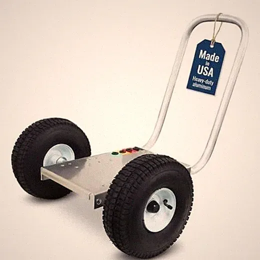 Ultimate Washer Pressure Washer Cart Frame 10x15 with Wheels & 10 x 15 Silver