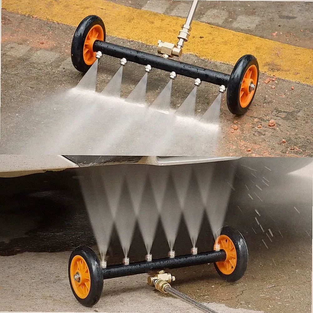 Undercarriage Pressure Washer Attachment, 16" Dual-Function Water Broom for Pre
