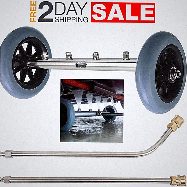 Undercarriage Pressure Washer Attachment 16 Inch With Extension Wand 4000 PSI