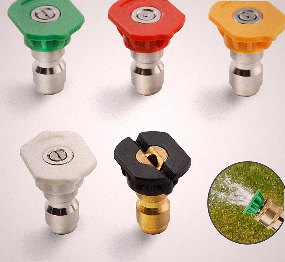 Universal Pressure Washer Nozzle Tips Set, 5 Multi-Degree Spray Tips(0、15、25、40)
