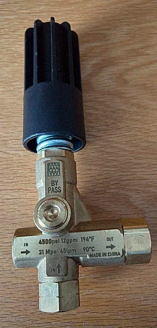 Unloader Valve Brass 4500 PSI 10.5 GPM Pressure Relief Bypass Adjustment 7118909