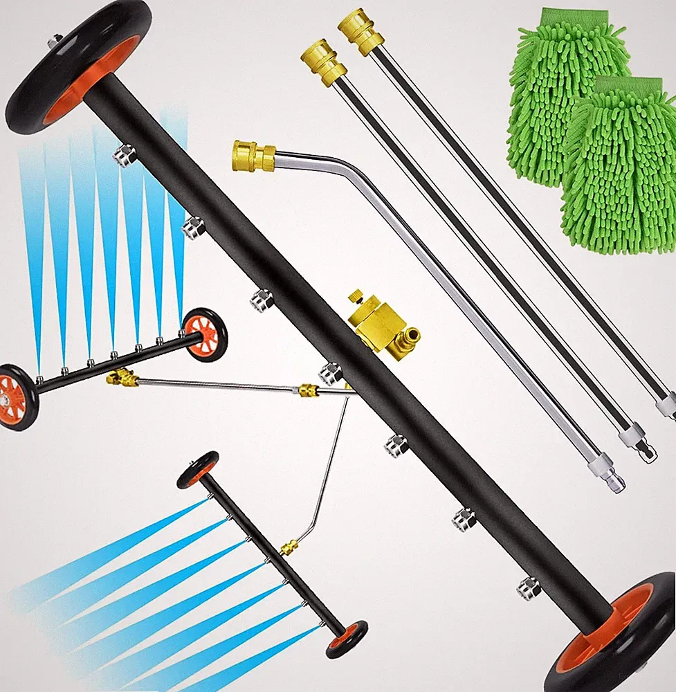 Upgrade 24 Inch Undercarriage Pressure Washer Attachment, 2 in 1 Pressure Washer