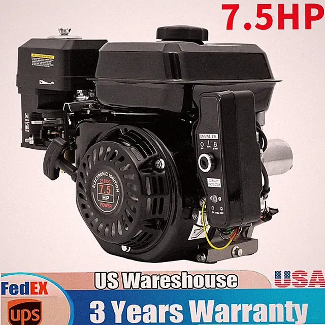 Upgrade Horizontal Engine 7.5HP 3600 R PMGas Engine Go Cart Mini Bike Snowblower
