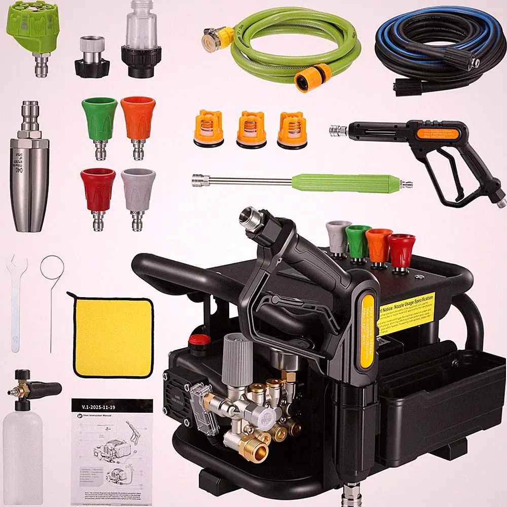 Upgraded 150bar 3.17GPM Commercial Electric Pressure Washer Inverter 2.3HP Motor