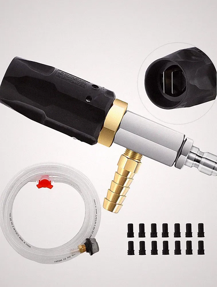 Upgraded Adjustable Pressure Washer Long Range Nozzle Kit.4-4.5 GPM. Spraying...