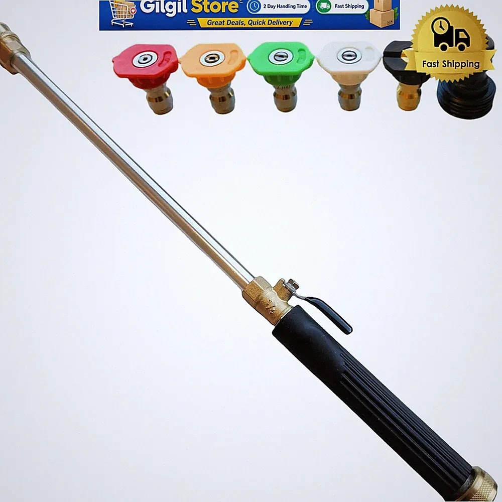 Upgraded Brass Pressure Washer Wand with 5 Nozzles for Ultimate Outdoor Cleaning