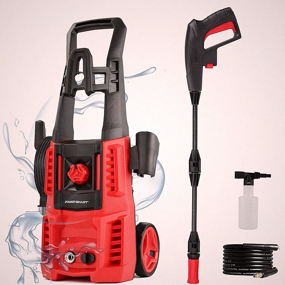 Upgraded Electric Pressure Washer, 1850 PSI Max,3.0 GPM, 5" Wheels, 18M Cord/...