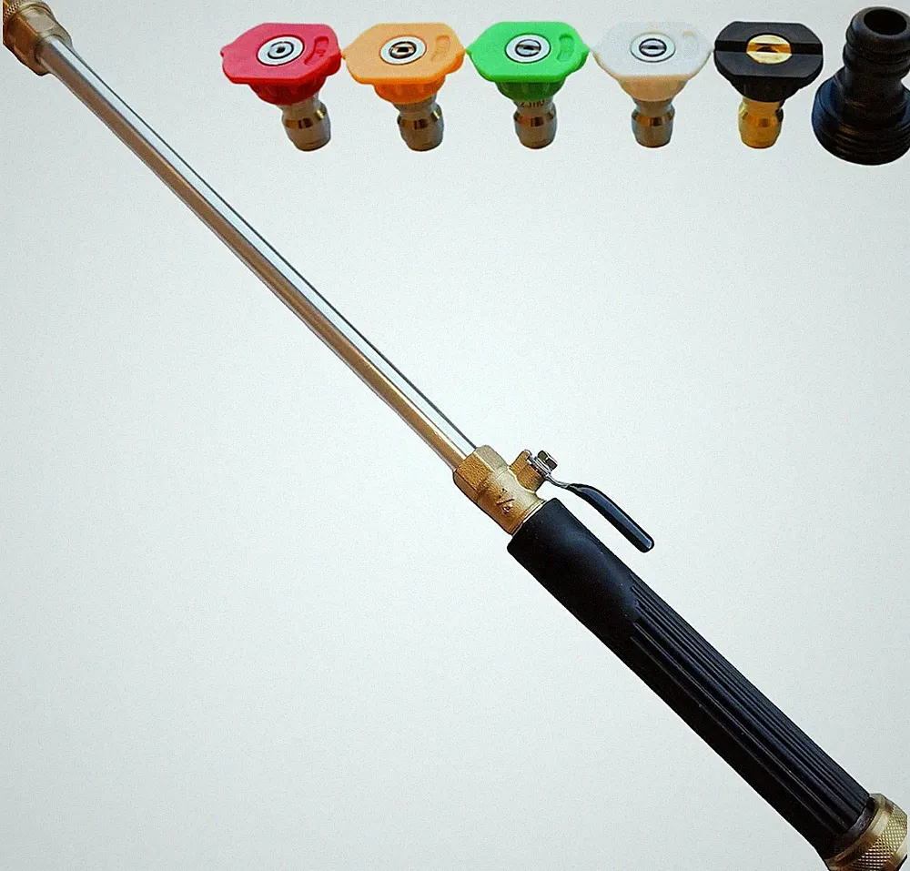 Upgraded Pressure Washer Wand, Brass Water Jet Nozzle for Garden Hose, Hydro Hos