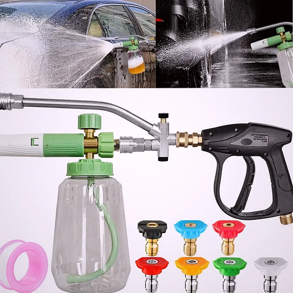 US Pressure Washer Gun Car Wash Soap Lance Cannon Spray Jet Bottle Snow Foam