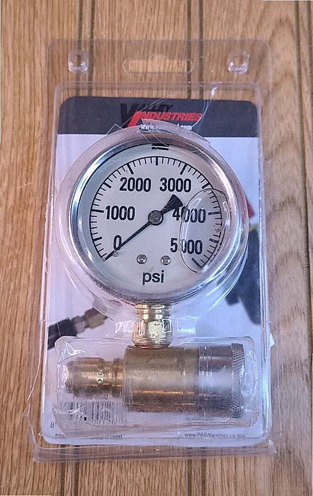 Valley Industries 2.5 " 5000 PSI Pressure Washer Quick Connect Gauge
