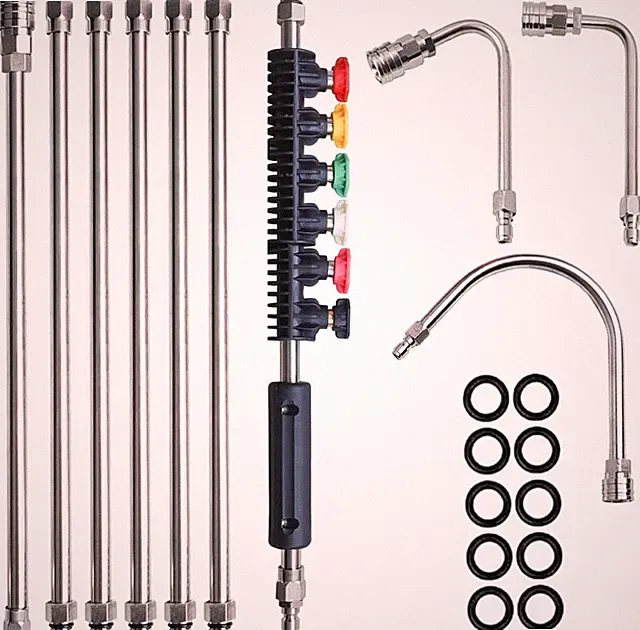 Varilla de extensión para hidrolavadora 10 unidades 1/4" 4000 PSI