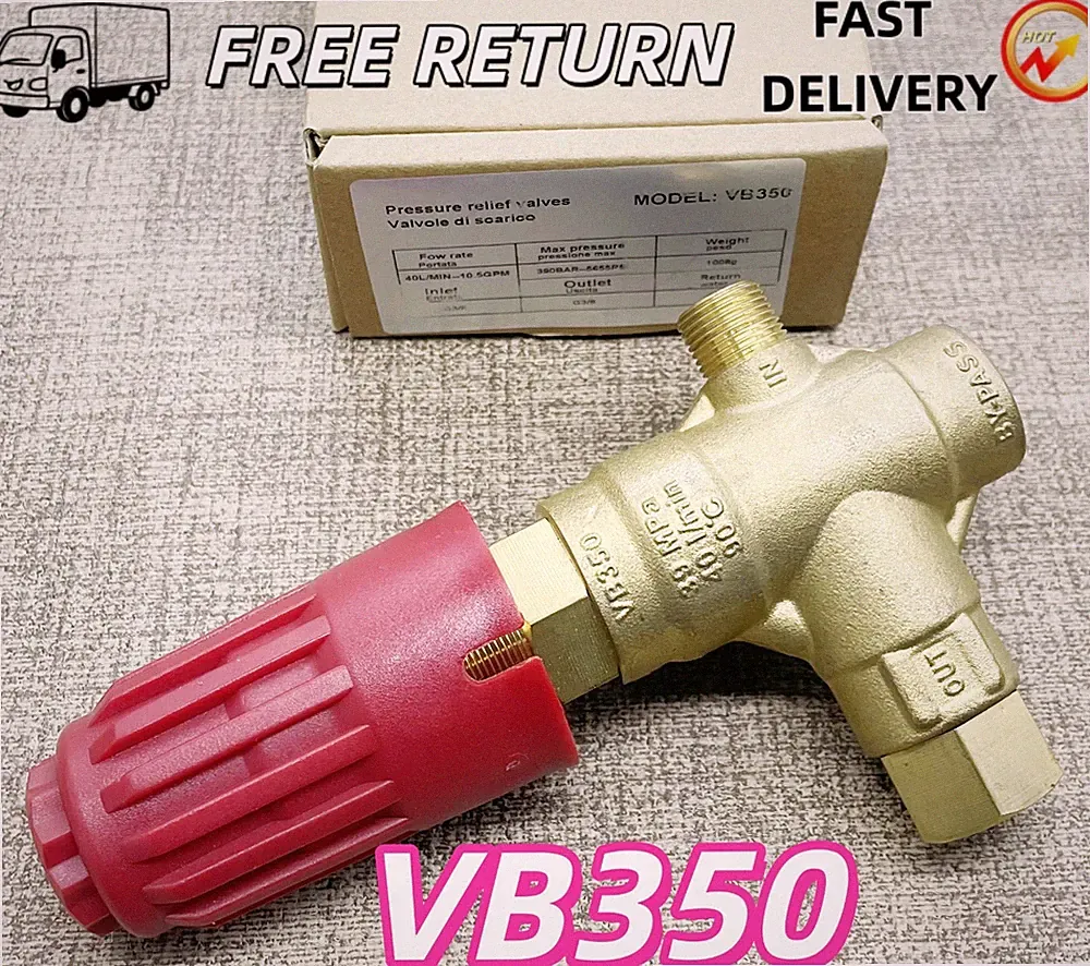 VB350 Unloader Valve Red Knob 5600 PSI Pressure Washer Replacement Part