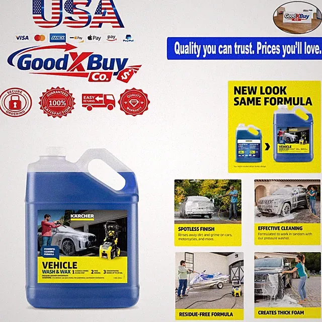 Vehicle Wash and Wax Pressure Washer Detergent 128oz Concentrate Universal fo...