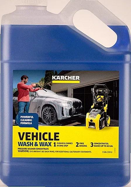 Vehicle Wash and Wax, Pressure Washer Detergent, Cleans Cars, Bikes, Trucks, Boa