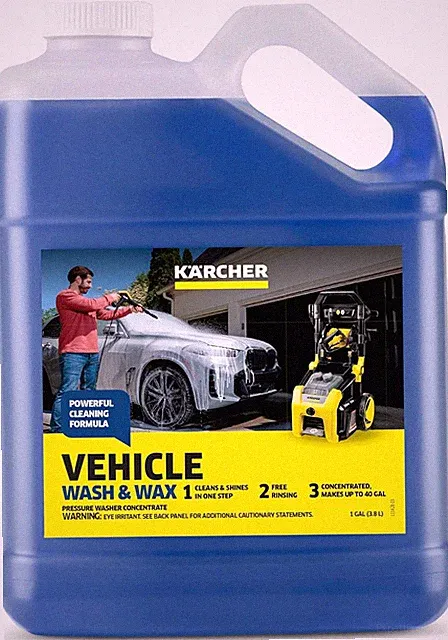 Vehicle Wash and Wax Pressure Washer Detergent Concentrate 1 Gallon Soap