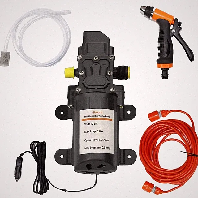 Versatile 12V 100W High-Pressure Pump for Car, RV & Garden - Portable Design