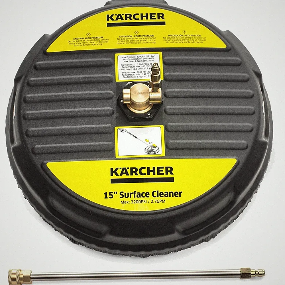 Versatile 15-Inch Pressure Washer Surface Cleaner - Ideal for Multi-Surfaces