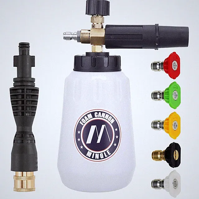 Versatile Foam Cannon with 5 Nozzle Tips - Ideal for Ryobi & Husky Power Washers