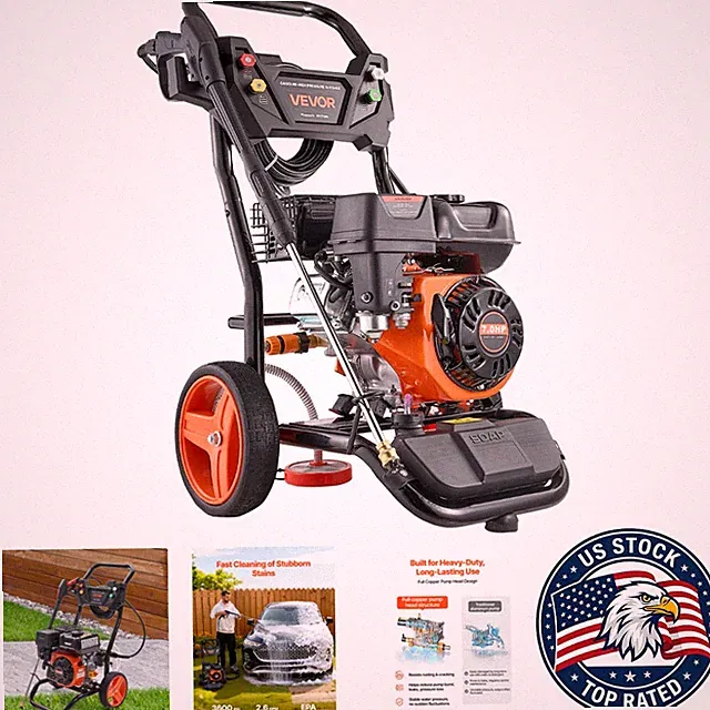 Versatile Gas Pressure Washer 3600 PSI - Clean Cars, Homes & Patios Effortlessly
