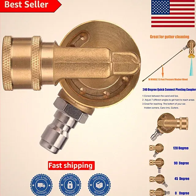 Versatile Gutter Cleaner Attachment - 240° Rotation, Fits Most Pressure Washers
