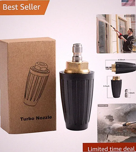 Versatile Pressure Washer Turbo Nozzle - 4000 PSI for Brick, Concrete, and Vinyl