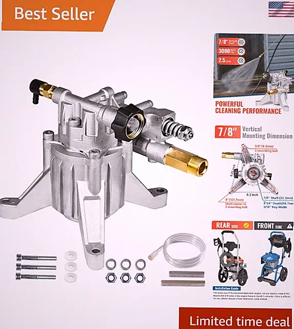 Vertical 3000 PSI Pressure Washer Pump - 2.5 GPM Replacement for Power Washers