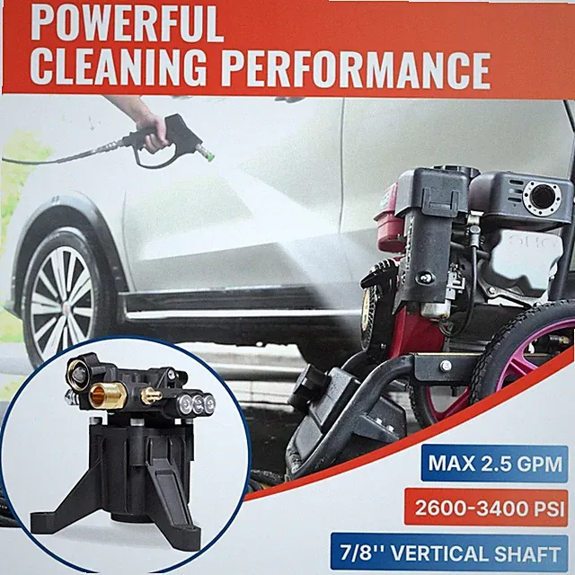 Vertical Pressure Washer Pump 3400 PSI 2.5 GPM Replacement
