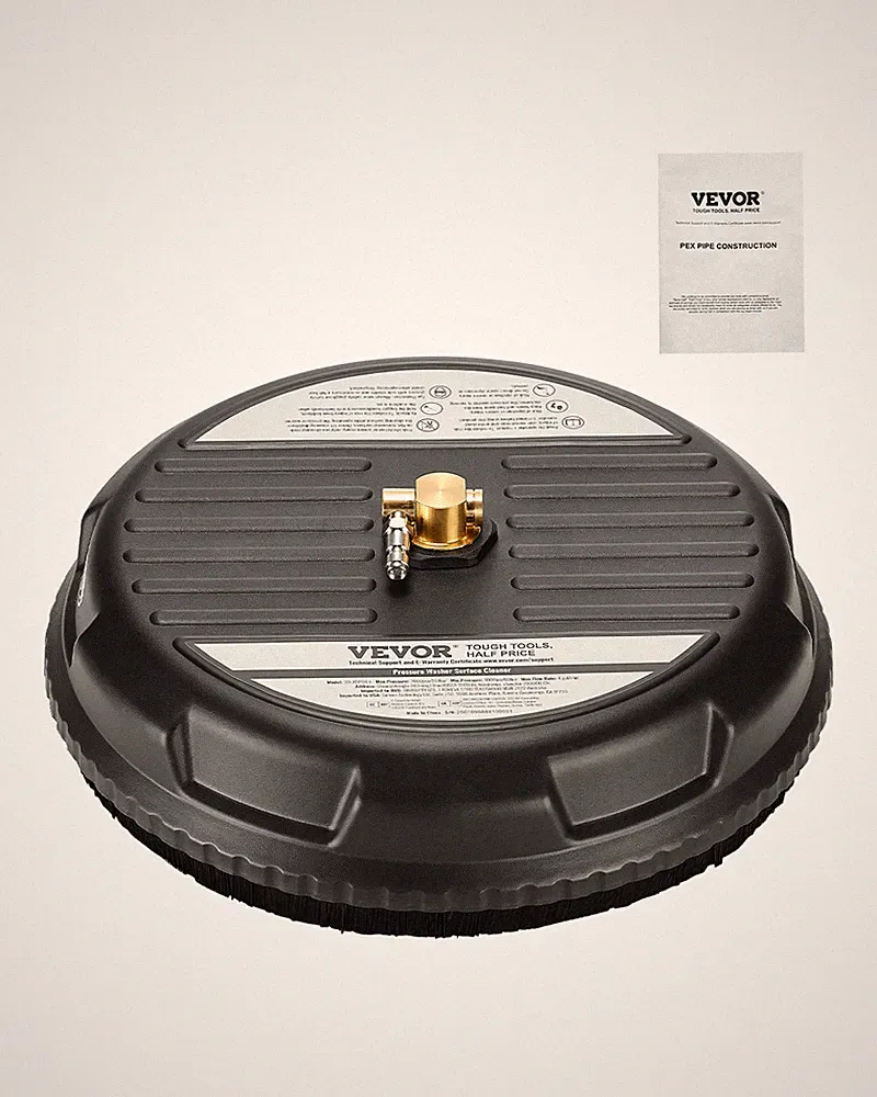 VEVOR 15" Pressure Washer Surface Cleaner 4 Wheels 4000 Max PSI Plastic Black