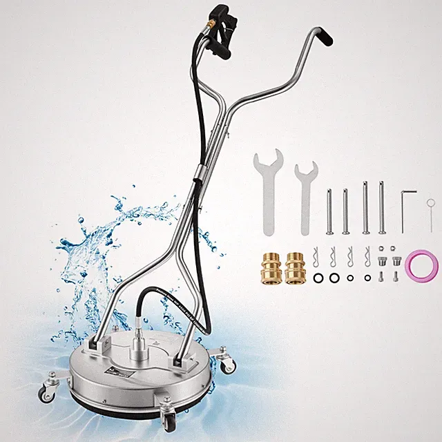 VEVOR 16.5" Pressure Washer Surface Cleaner Raised Handle Stainless Steel Floor