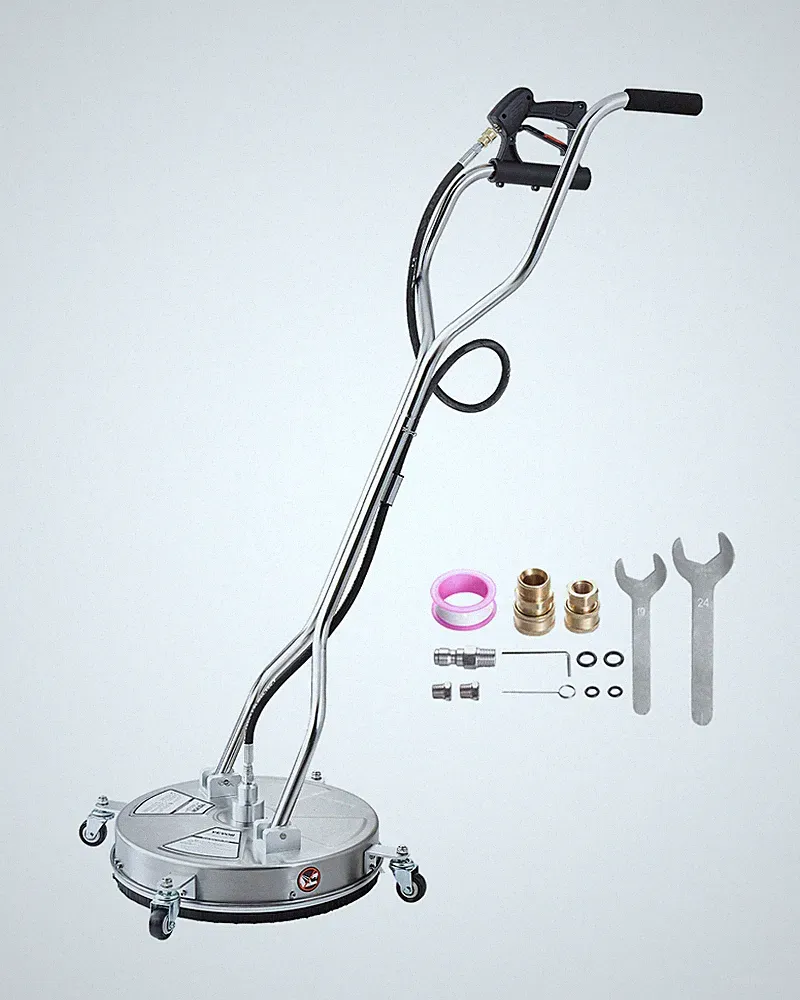 VEVOR 18" Pressure Washer Surface Cleaner 4000PSI Stainless Steel w/ Dual Handle
