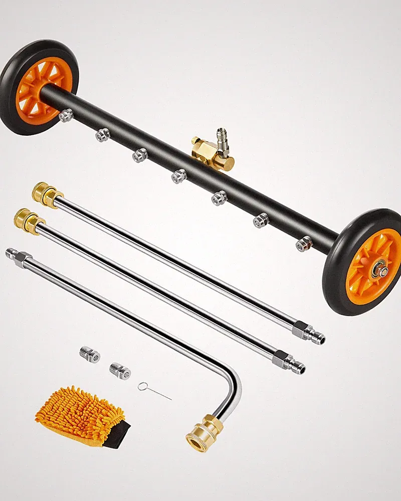 VEVOR 24" Pressure Washer Undercarriage Cleaner with 2 Wheels 2 Extended Wands