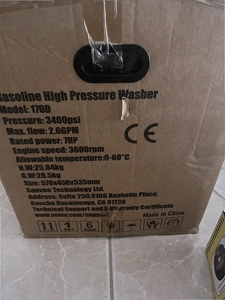 VEVOR 3400 PSI 2.6 GPM Gas Pressure Washer 7HP Engine + 15" Surface Cleaner New