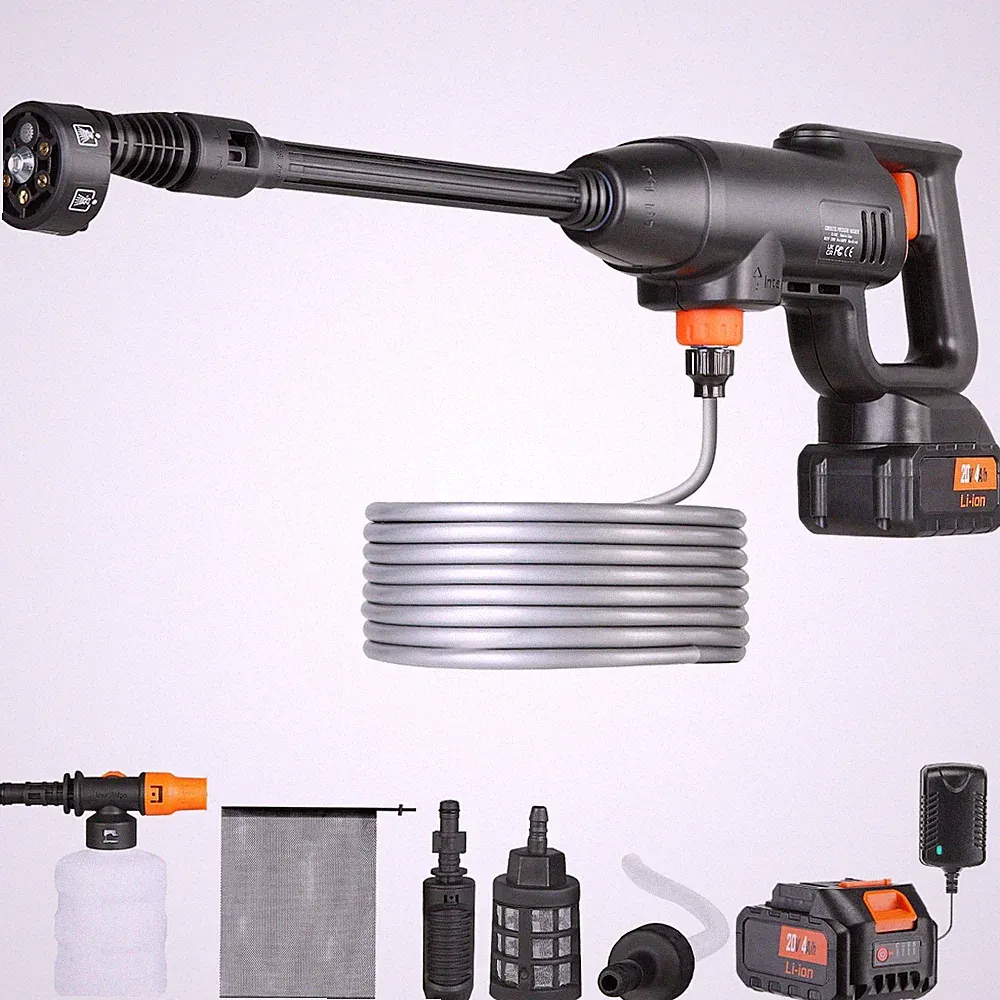 VEVOR 600 PSI Cordless Pressure Washer, 1.5 GPM Portable Power Washer with 6-i