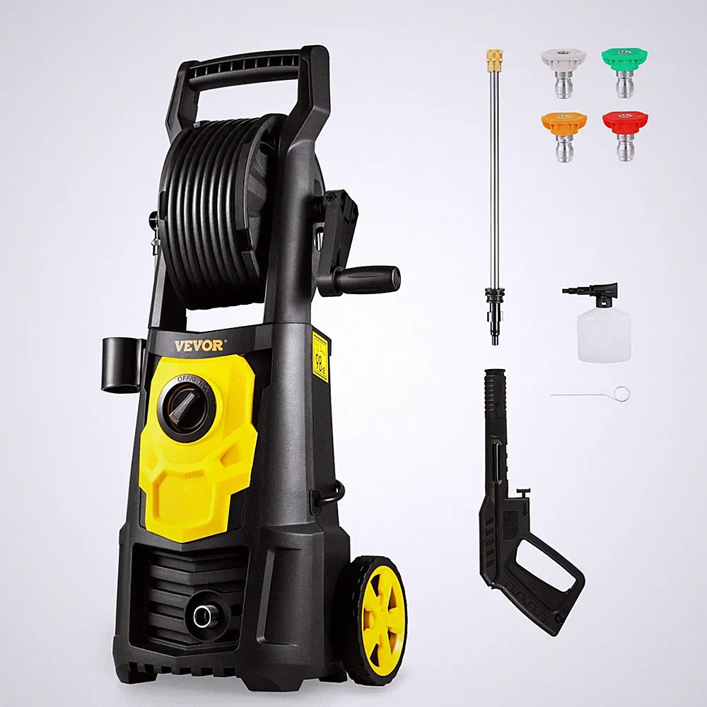 VEVOR Electric High Pressure Washer 2000PSI 1.76GPM with Hose Reel for Cleaning