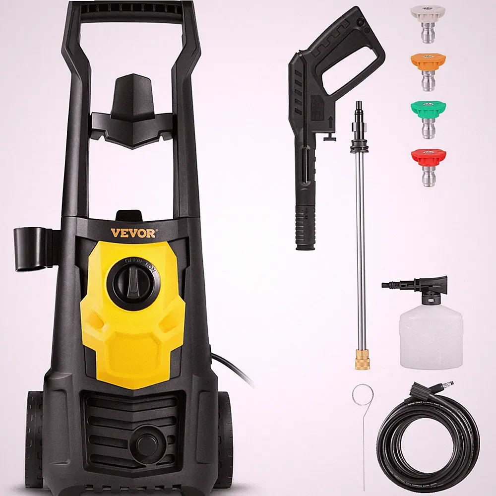 VEVOR Electric Power Washer, 2000 PSI, Max 1.65 GPM Pressure Washer with 30 ft H