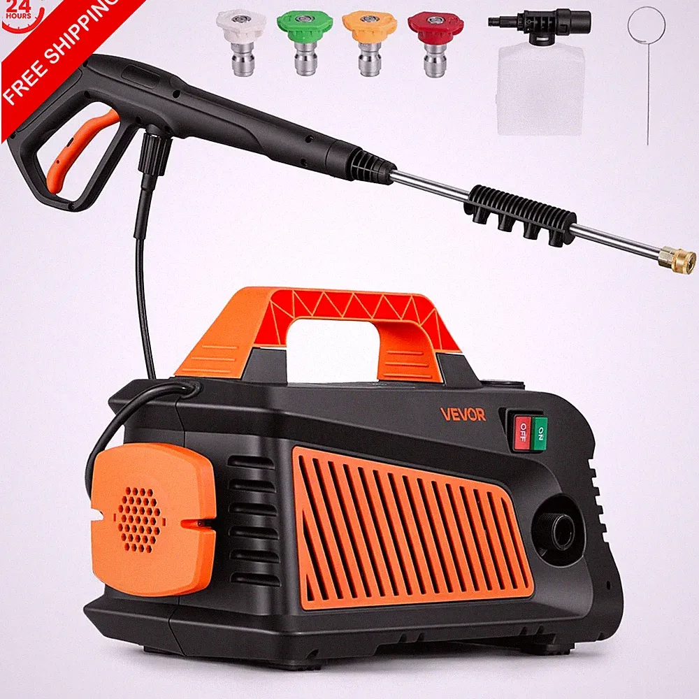 VEVOR Electric Pressure Washer, 2000 Max PSI 2000 PSI, 1.59 GPM, Black+Orange