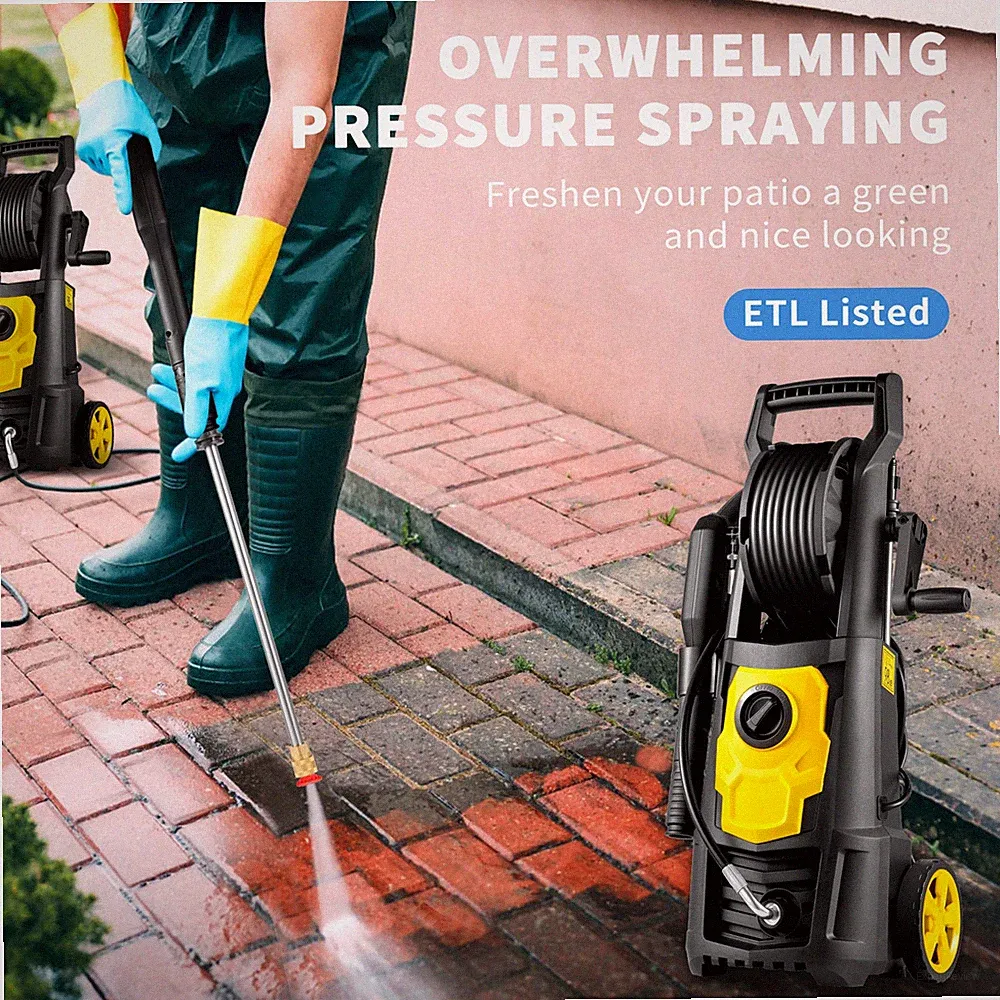 VEVOR Electric Pressure Washer 2000 PSI Max GPM Power Washer W 30 Ft Hose 5 Qu