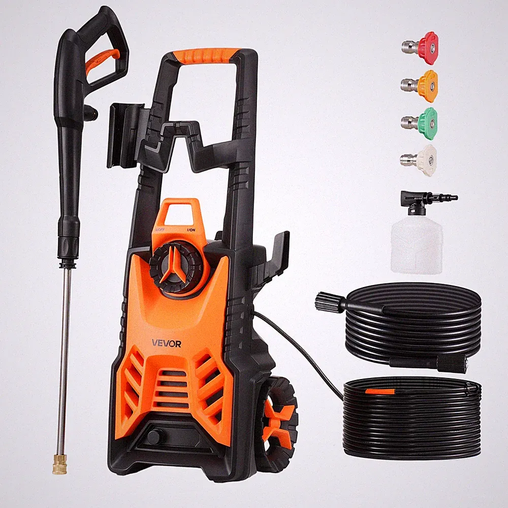 VEVOR Electric Pressure Washer Max 4500 PSI 3.2 GPM with Nozzles & Foam Cannon