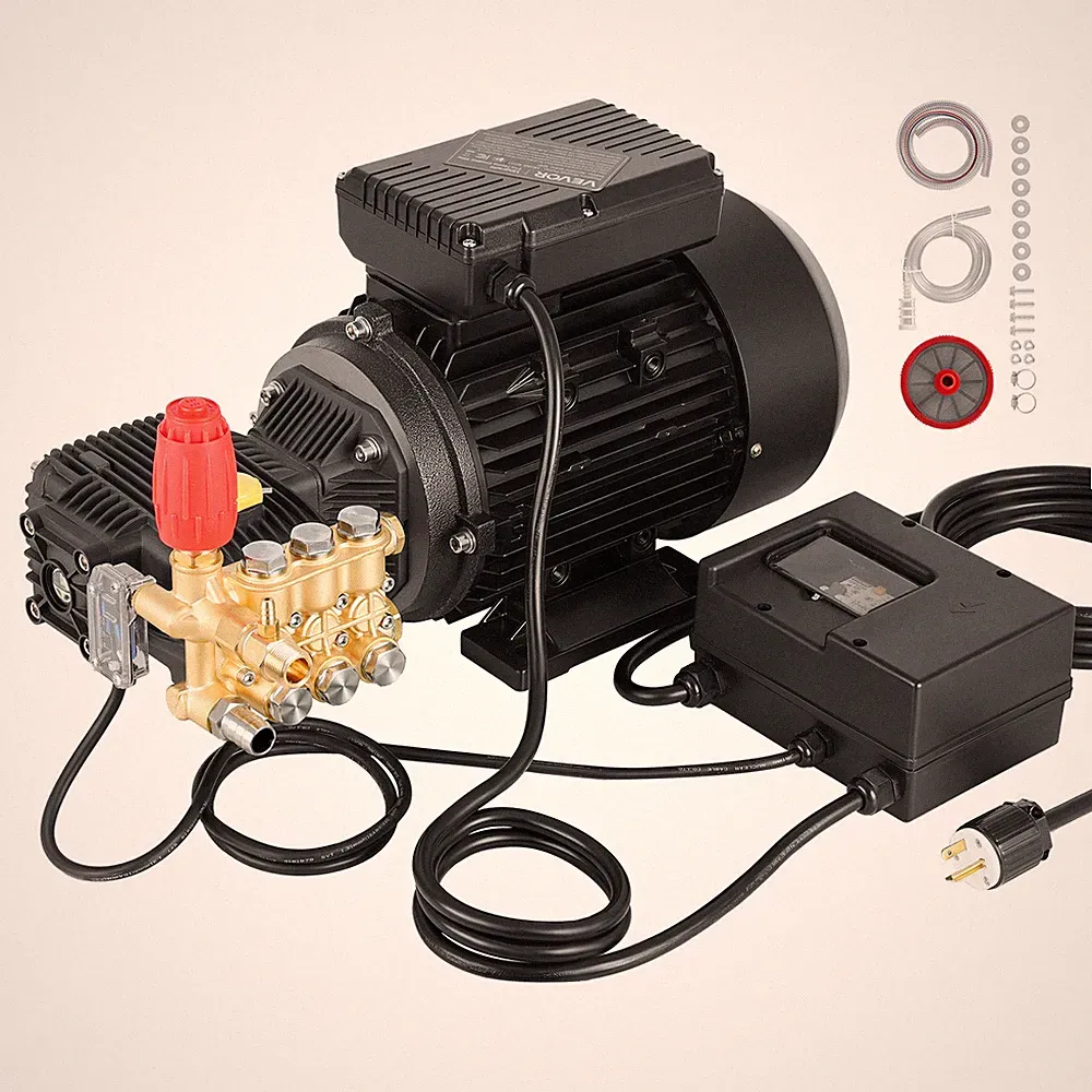 VEVOR Electric Pressure Washer Pump Kit Triplex Power Washer Pump with 5HP Motor