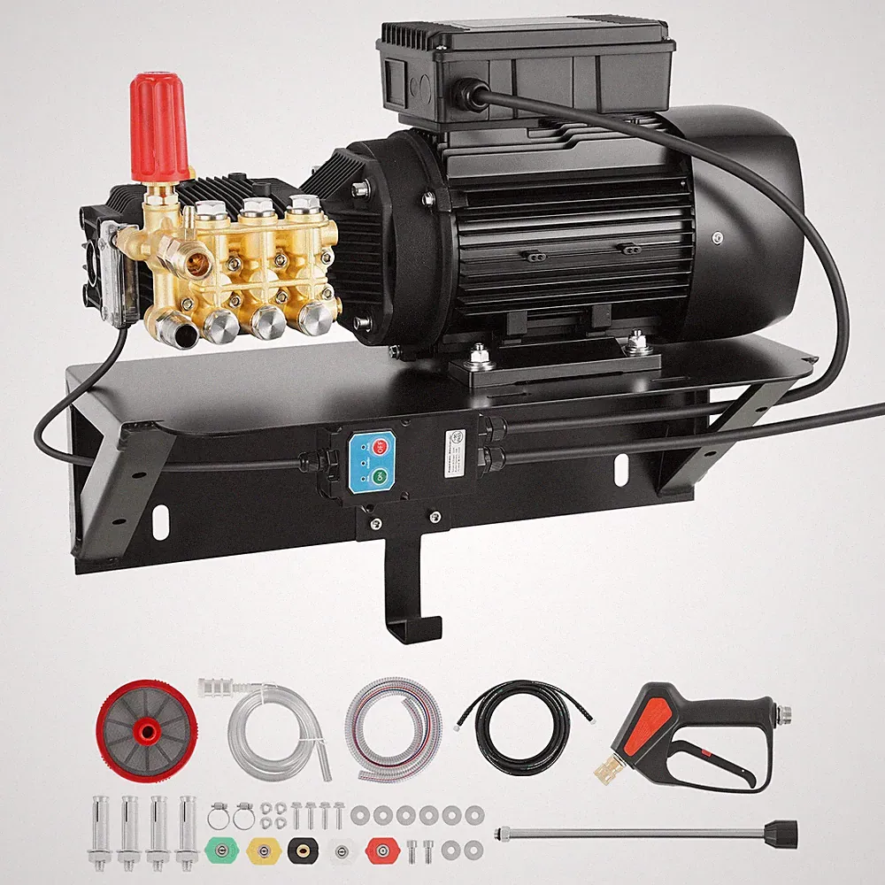 VEVOR Electric Pressure Washer Pump Kit Triplex Pump with 2HP Motor and Bracket