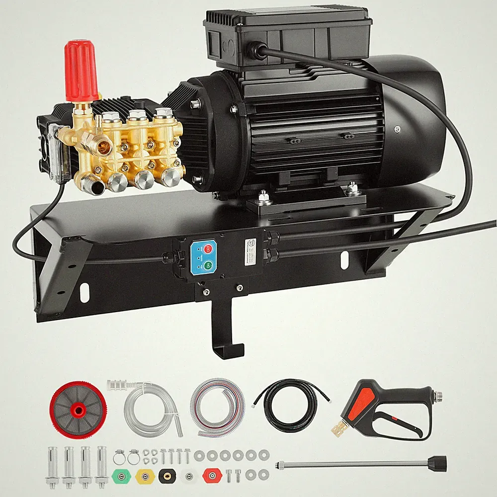 VEVOR Electric Pressure Washer Pump Kit Triplex Pump with 2HP Motor and Bracket