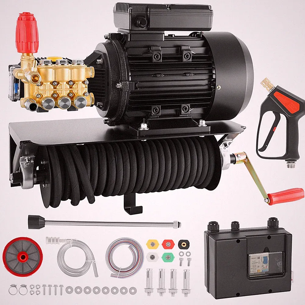 VEVOR Electric Pressure Washer Pump Kit Triplex Pump with 5HP Motor and Bracket