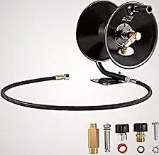 VEVOR Pressure Washer Hose Reel, 50 ft x 3/8 inch Heavy-Duty Steel Bracket-Mount