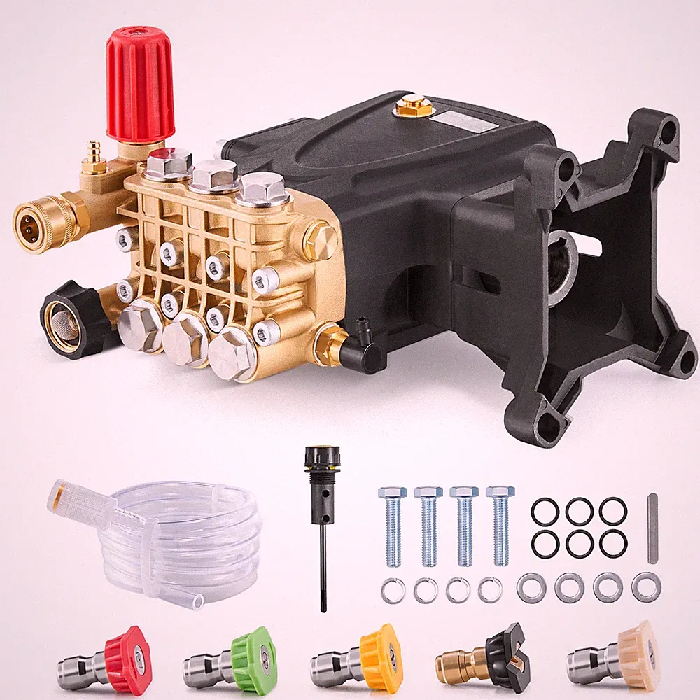 VEVOR Pressure Washer Pump 1" Shaft Horizontal Triplex Plunger 4000 PSI 4.0GPM