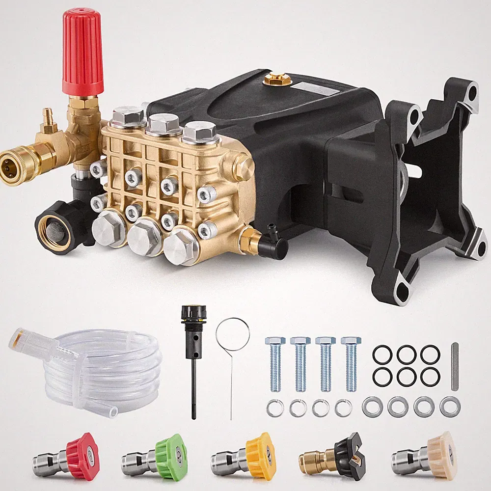 VEVOR Pressure Washer Pump 1" Shaft Horizontal Triplex Plunger 4200 PSI 4.2GPM