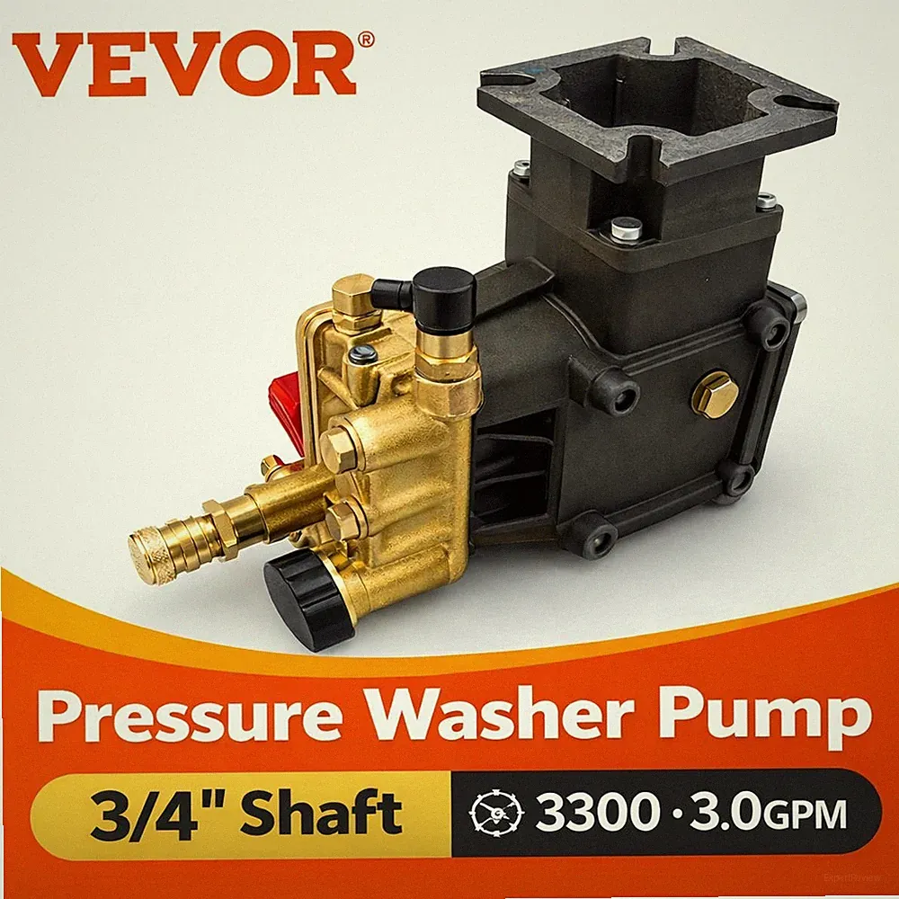 VEVOR Pressure Washer Pump 3/4" Shaft Horizontal 3300 PSI 3.0 GPM